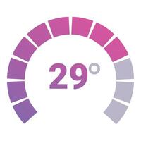 Circular progress bar showing 29 percent completion vector