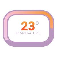 Digital thermometer showing temperature at 23 degrees celsius vector