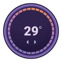 Round thermostat showing temperature in celsius degrees vector