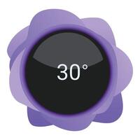Thermometer showing thirty degrees icon showing temperature vector
