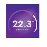 Modern temperature interface showing 22.3 degrees celsius vector
