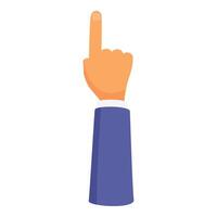 Businessman pointing index finger up gesture vector