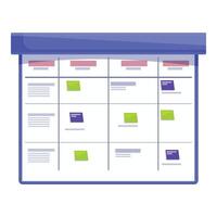 Agile board showing sprints in kanban project management style vector