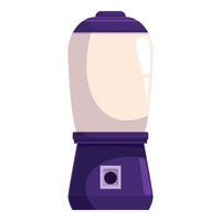 Electric blender standing on kitchen table with empty glass jar vector