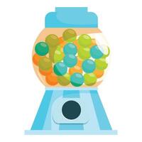 Classic gumball machine dispensing colorful candy vector