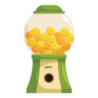 Classic gumball vending machine dispensing candy vector
