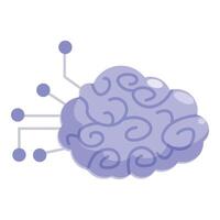 Ai artificial intelligence brain connecting data system neural network digital mind vector