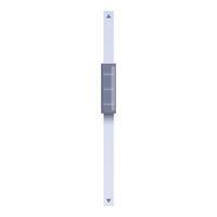 Vertical scroll bar with slider moving on white background vector