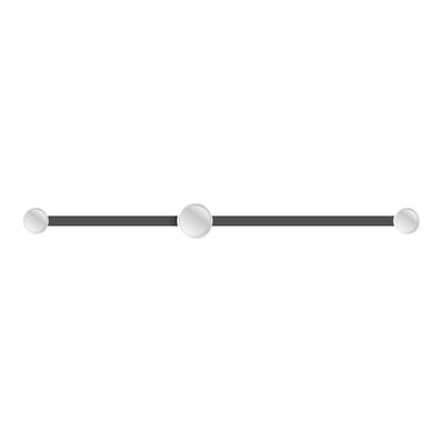 Timeline infographic with three steps and silver buttons