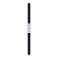 Black vertical scroll bar with square handle button vector
