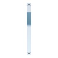 Vertical scroll bar showing completion status with arrows vector