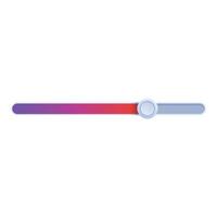 Horizontal slider showing progress with gradient from purple to red vector