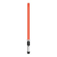 Red lightsaber glowing with power on white background vector