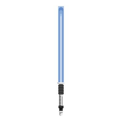 Blue laser beam sword glowing with power