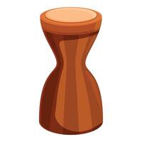 African djembe drum standing on white background vector