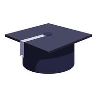 Graduation cap representing academic achievement and successful completion of studies vector