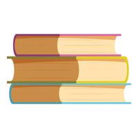 Stack of three books forming a staircase for education and knowledge vector