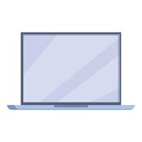 Modern laptop computer showing blank screen vector