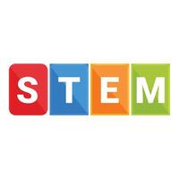Stem concept illustrated with colorful squares vector