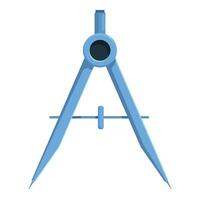 Blue drafting compass drawing perfect circles and arcs vector