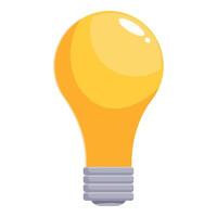 Yellow lightbulb shining brightly representing ideas vector