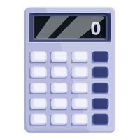 Modern calculator displaying zero result icon vector