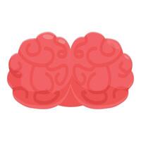 Healthy human brain representing intelligence and memory vector