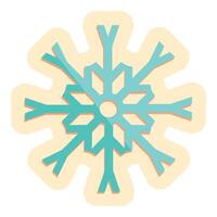 Turquoise snowflake embracing winter wonderland magic vector
