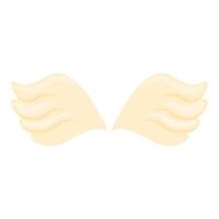 Pair of white angel wings spreading for flight vector