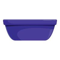 Empty blue basin standing on white background vector