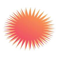 Abstract spiky circle design element with gradient filling the shape vector