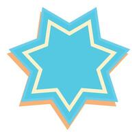 Blue layered star creating positive feeling of summertime vector