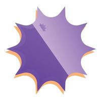 Purple starburst banner with curved sides creating a 3d effect vector