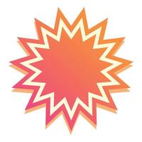 Gradient star shape shining with bright orange color vector