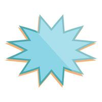 Blue jagged star with drop shadow is exploding onto the scene vector