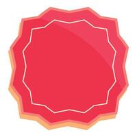 Red blank starburst badge with copy space offering many possibilities vector
