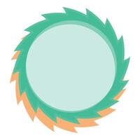 Round frame with jagged edges creating copy space vector