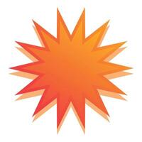Orange star shape shining with gradient colors vector