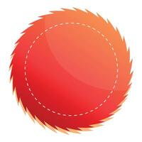 Red round jagged edge sale tag with copy space vector