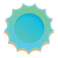 Blue sun shape creating abstract background design vector