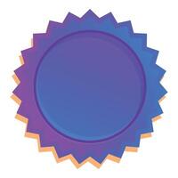 Round blank award badge with jagged edges featuring gradient colors vector