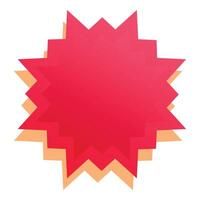 Gradient red star shape layered over each other creating a three dimensional effect vector
