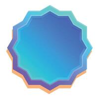 Gradient star shape creating colorful layers effect vector