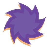 Purple star shape rotating on a white background vector