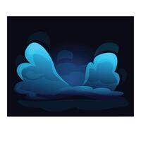 Blue clouds forming in a dark blue sky background vector