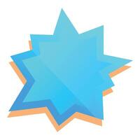 Blue and orange layered star shape abstract background design vector