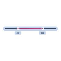 Horizontal slider bar with money value showing price range vector