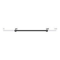 Price range slider showing value spectrum from low to high vector