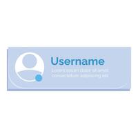 Minimalist user interface element showing username field vector