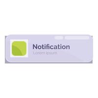 Notification banner showing new message alerting user vector